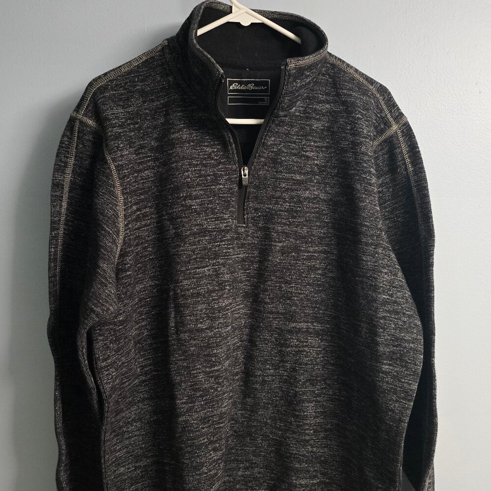 Gray Eddie Bauer Quarter Zip - Large Tall